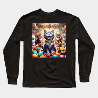 Chocolate Rendezvous Cats Long Sleeve T-Shirt